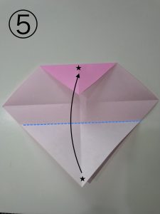 ハートの簡単な折り方5