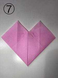 ハートの簡単な折り方7