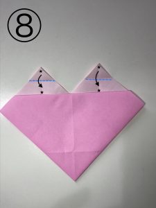 ハートの簡単な折り方8