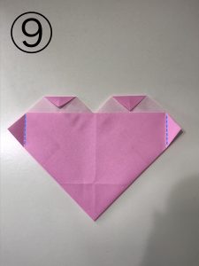 ハートの簡単な折り方9