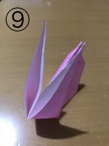 折り紙で立体的なウサギの作り方9