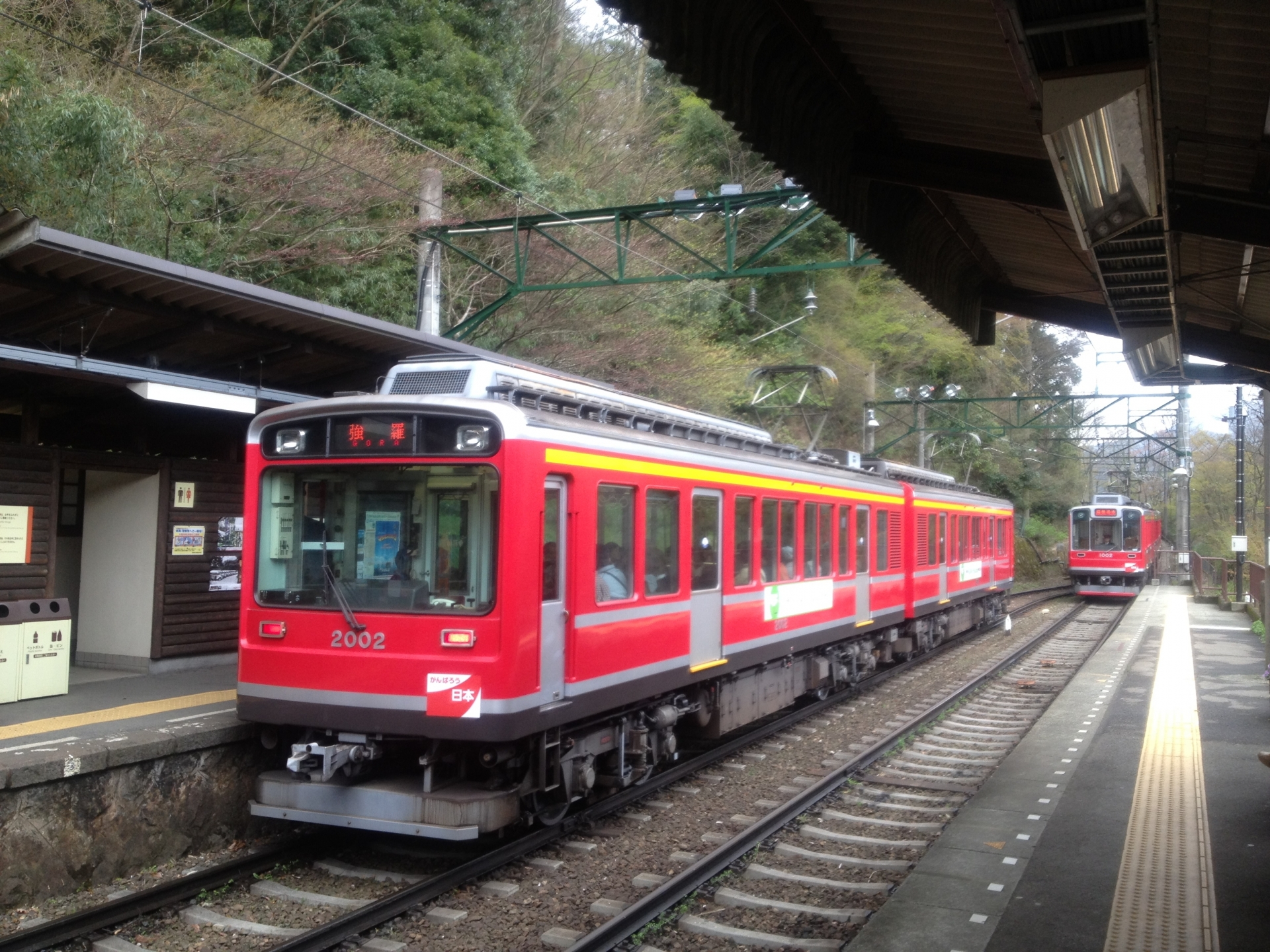 箱根登山鉄道とあじさい