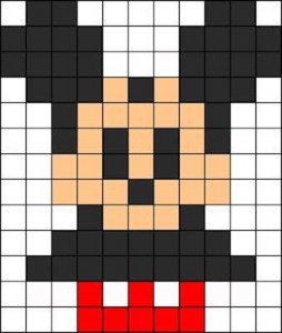 ディズニーのアイロンビーズ図案ミッキー